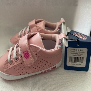 Brand New KSwiss Pastel Pink Infant Sneaker Size 2 (3-6 Mon).